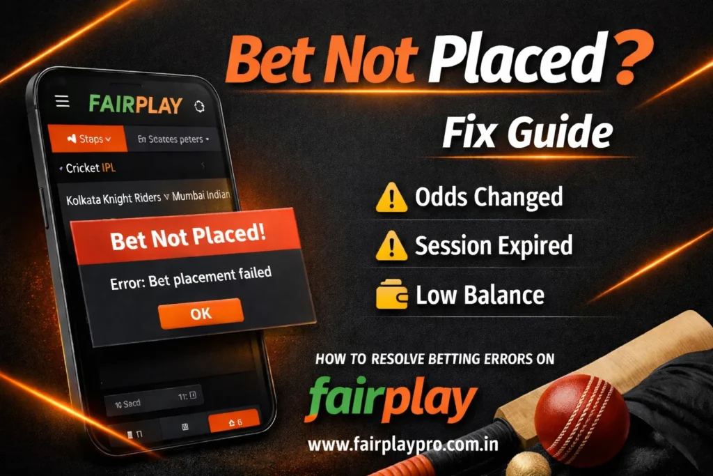 Fairplay Bet Not Placed Fix Explained