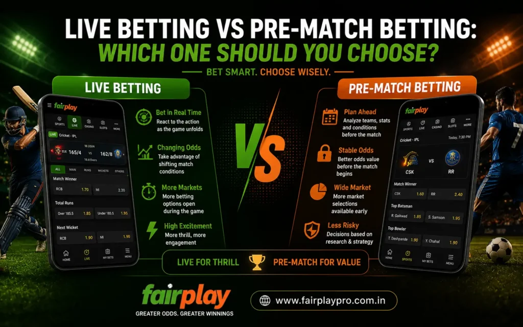 Live Betting vs Pre-Match Betting Which One Should You Choose